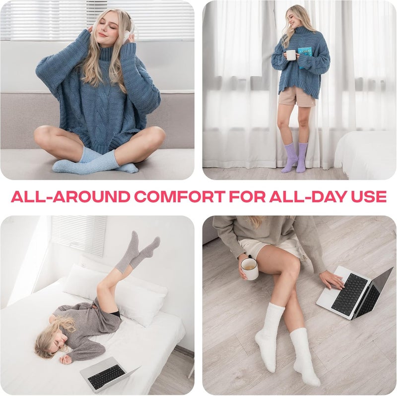 CoolMate Store GLOBAL Fuzzy Socks for Women Valetines Gift Box, Cozy, Soft, Stocking Stuffers, Comfy Cloud-Like Socks for Spa,Home - Image 2